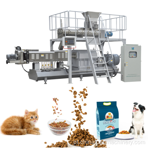 Máquina de comida de gato de extrusão de parafuso duplo